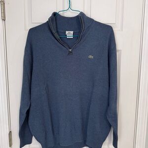 Lacoste Men's Zip-Up Sweater in Blue